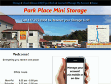 Tablet Screenshot of parkplaceministorage.com